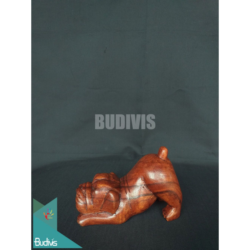 Bali Manufacturer Wood Carved Bulldog Wholesale