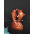 Bali Manufacturer Wood Carved Dolphin Couple Wholesale