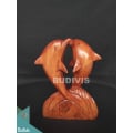 Bali Manufacturer Wood Carving Dolphin Couple Wholesale