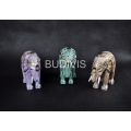 Red Lacquered Elephant Wooden Animal Statue