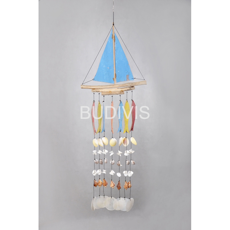 Seashell Capiz Wind Chime, Shell Wind Chime, Bali Shell Wind Chimes