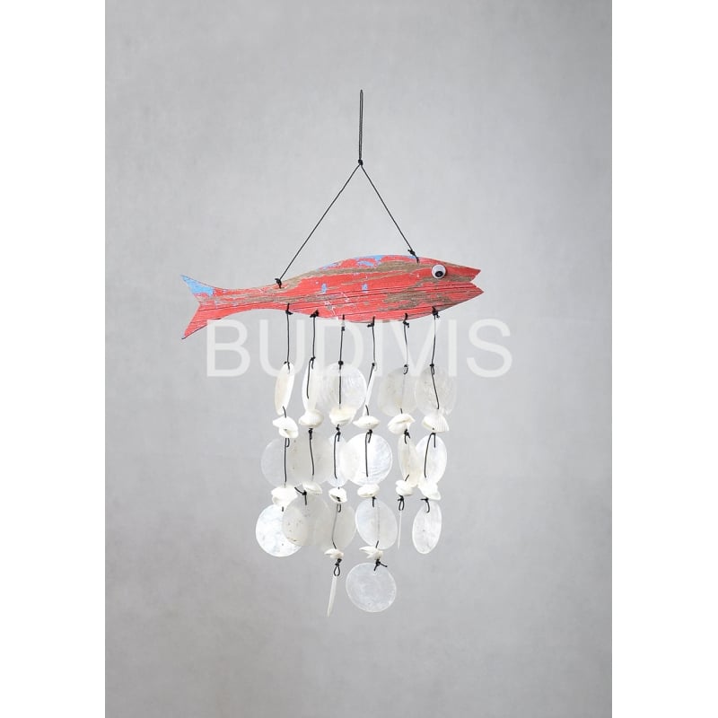 Seashell Capiz Wind Chime, Shell Wind Chime, Bali Shell Wind Chimes