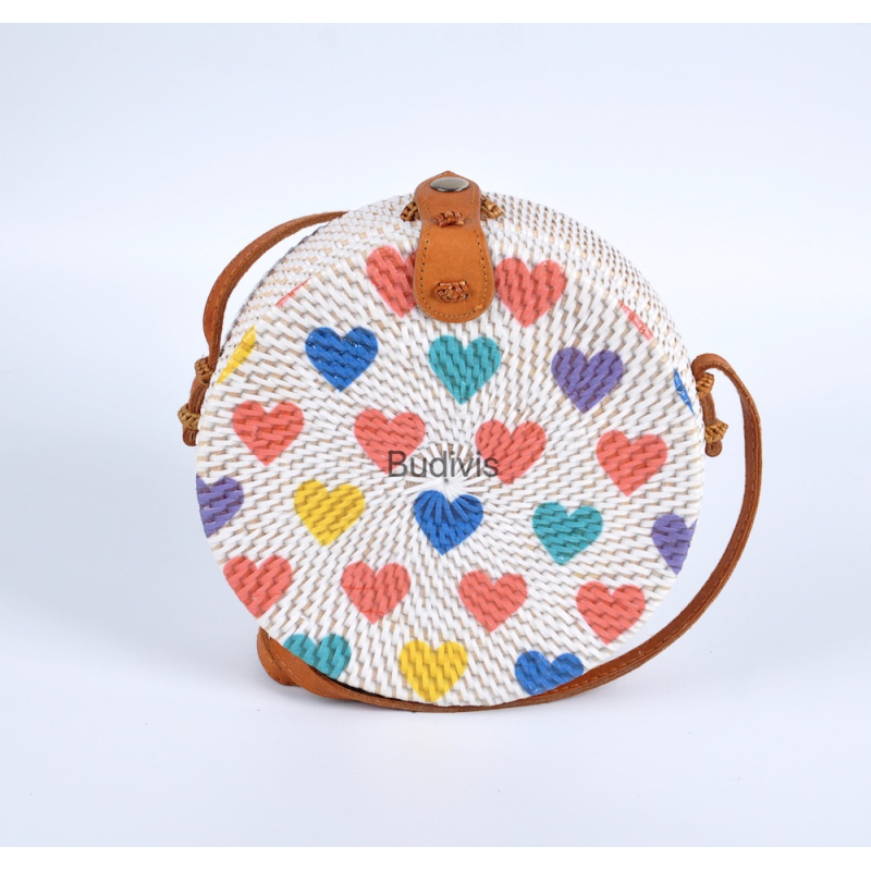 Ready-Made Paper-Cut Rattan Wrap Heart Pattern