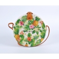 Ready Stock Decoupage Rattan Bag Pineapple Pattern