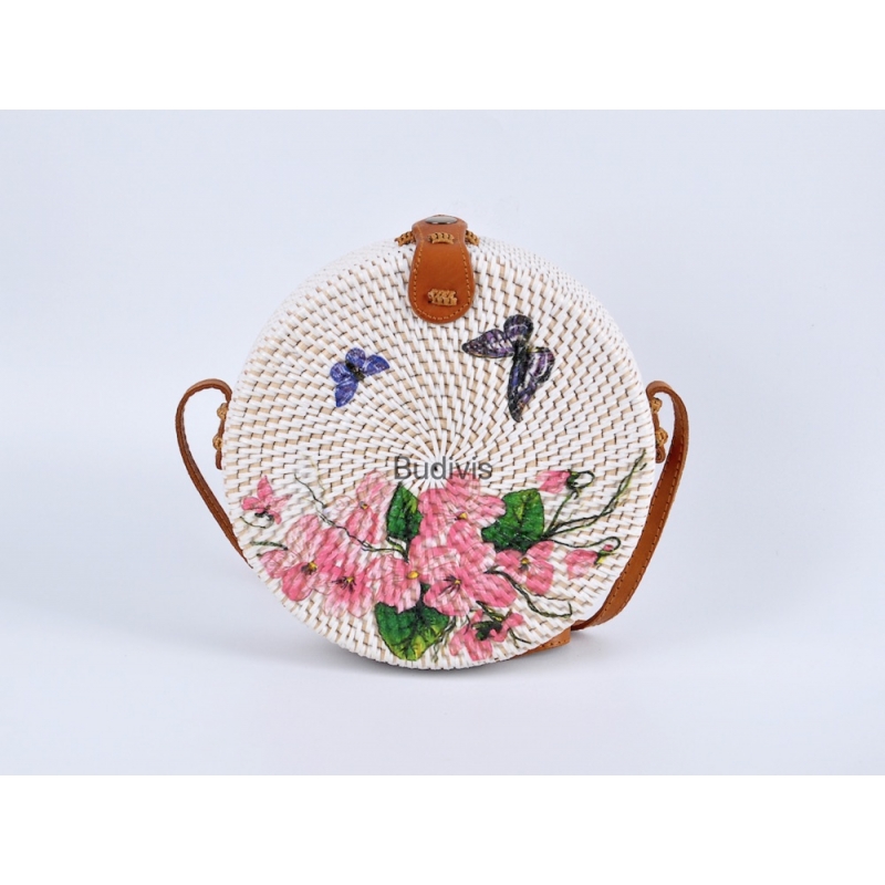 Spot Paper Cut Rattan Bag Butterfly Pattern