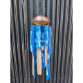 Best Hand Painted Blue Teardrop Pattern Bamboo Wind Chime