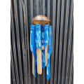 Best Hand Painted Blue Teardrop Pattern Bamboo Wind Chime