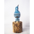 Figurine Wooden Bird, Wood Bird Carving Nuthatch Eurasian