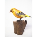 Figurine Wooden Bird, Wood Bird Carving American Goldfinch