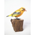 Figurine Wooden Bird, Wood Bird Carving American Goldfinch