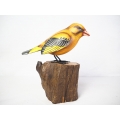 Figurine Wooden Bird, Wood Bird Carving American Goldfinch