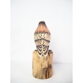 Figurine Wooden Bird, Wood Bird Carving Brown Creeper