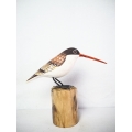 Figurine Wooden Bird, Wood Bird Carving Brown Creeper