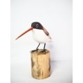 Figurine Wooden Bird, Wood Bird Carving Brown Creeper