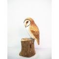 Figurine Wooden Bird, Wood Bird Carving Tasmanian Masked Owl