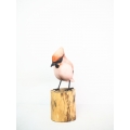 Realistic Wooden Bird Bohemian Waxwing