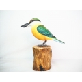 Figurine Wooden Bird, Wood Bird Carving Afraid Of Kingfisher