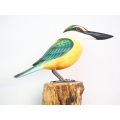 Figurine Wooden Bird, Wood Bird Carving Afraid Of Kingfisher