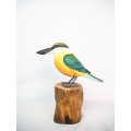 Figurine Wooden Bird, Wood Bird Carving Afraid Of Kingfisher