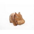 Wooden Animal Statue Model Hippopotamus