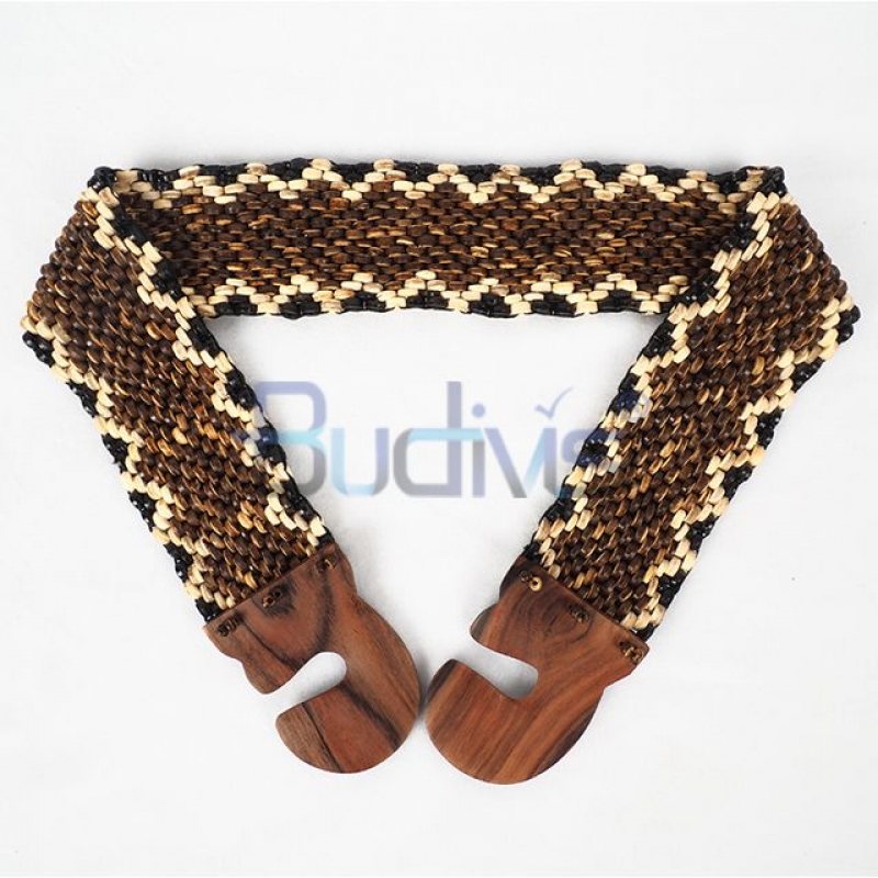 Handmade Coconut Shell Elastic Belt