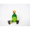 Supplier Set Wooden Statue Animal Model, Green Parrot