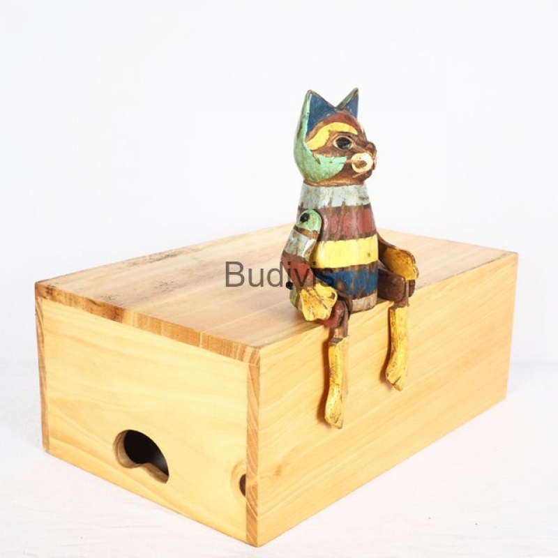 Production Of Wooden Statue Animal Models, Cats