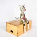 Production Collage Wooden Statue Animal Model, Deer