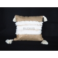 Bali Bohemian Burlap Macrame Hand Knitted Pillowcase