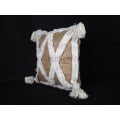 Finest Quality Bohemian Burlap Lace Handwoven Pillowcase