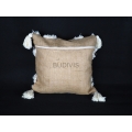 Local Artisan Bohemian Burlap Macrame Hand Knitted Pillowcase