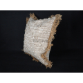 Home Decor Bohemian Burlap Lace Handwoven Pillowcase