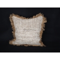 Home Decor Bohemian Burlap Lace Handwoven Pillowcase