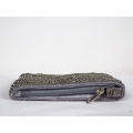 Silver Rectangular Beaded Wallet