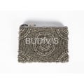 Silver Rectangular Beaded Wallet