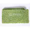 Green Rectangular Beaded Wallet