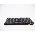 Circle Pattern Rectangle Beaded Wallet