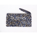 Dot Pattern Rectangle Beaded Wallet