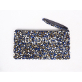 Polka Dot Rectangular Beaded Wallet