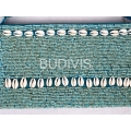 Shell-Embellished Beaded Wallet