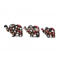 Wholesale Wooden Animal Statue Elephant Model Set 3