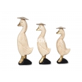 Wholesale Wooden Animal Figurine Duck Model Set 3