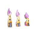 Wholesale Wooden Animal Statue Cat Model Set 3