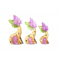 Wholesale Wooden Animal Figurine Cat Model Set 3