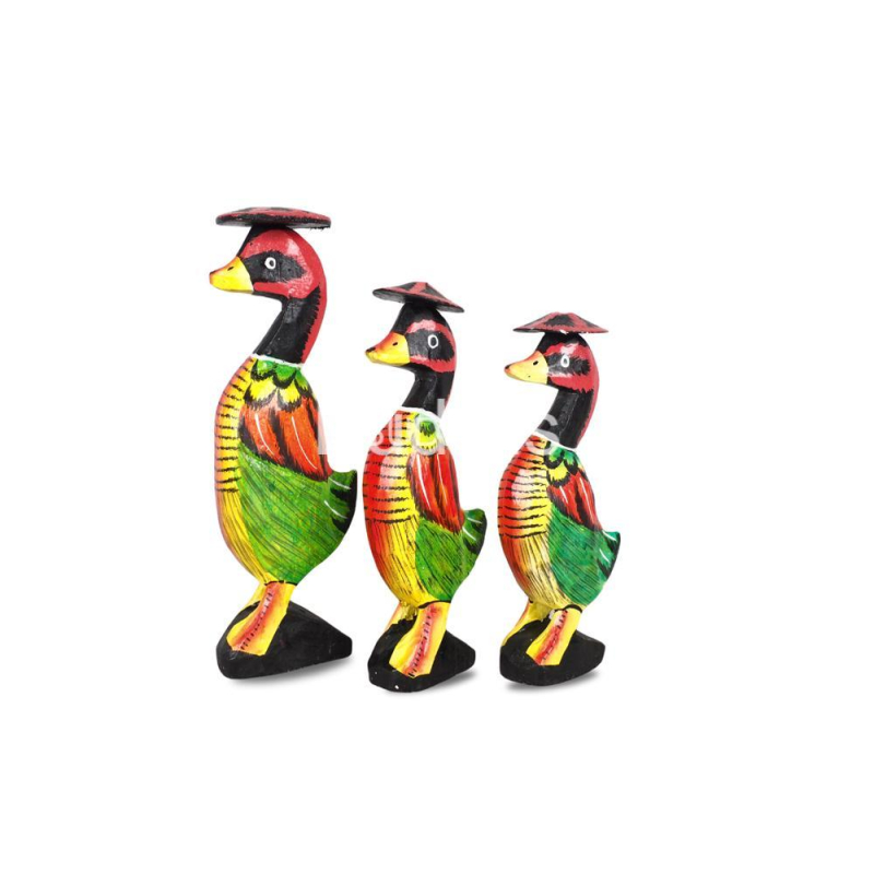 Wholesale Wooden Animal Model Duck Set 3