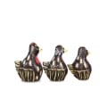 Wholesale Wooden Animal Model Chicken Set 3