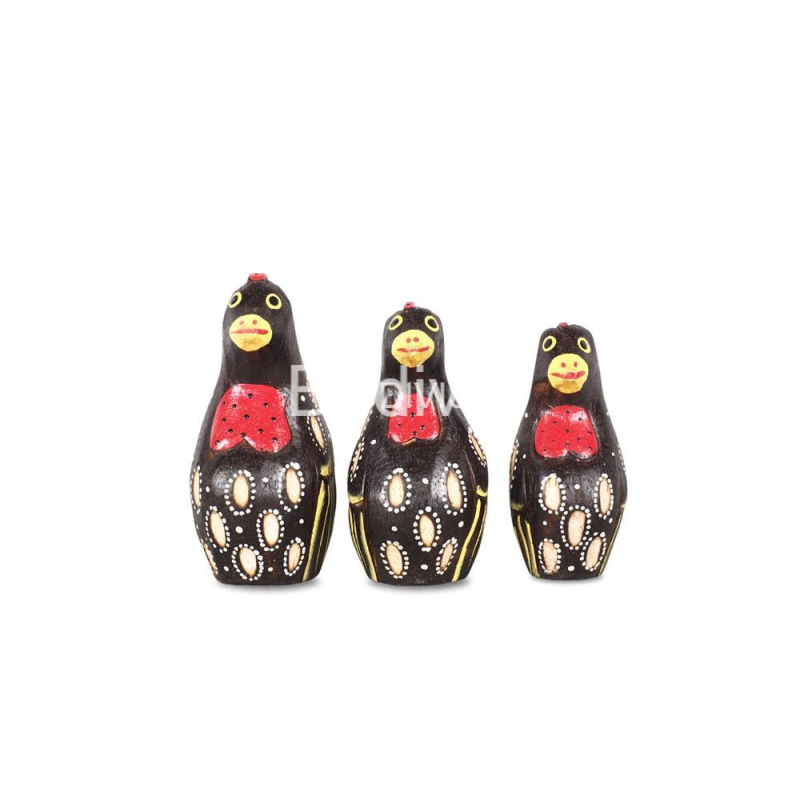 Wholesale Wooden Animal Model Chicken Set 3