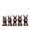 Wholesale Wooden Animal Model Rabbit Set 5 Pieces