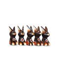 Wholesale Wooden Animal Model Rabbit Set 5 Pieces