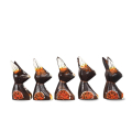 Wholesale Wooden Animal Model Rabbit Set 5 Pieces